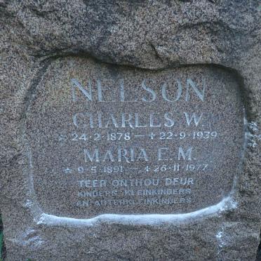 NELSON Charles W. 1878-1939 &amp; Maria E.M. 1891-1977