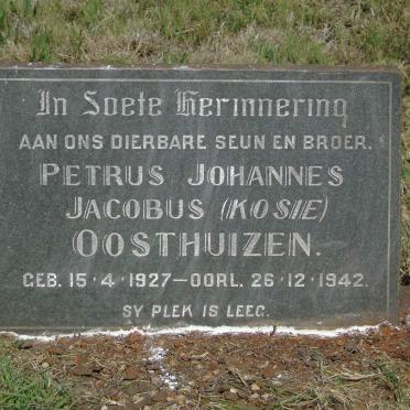 OOSTHUIZEN Petrus Johannes Jacobus 1927-1942