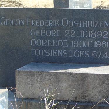 OOSTHUIZEN Gideon Frederik 1892-1961