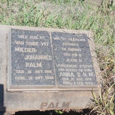 PALM Mieder Johannes 1916-1948 &amp; Anna S.H.M. 1919-1990