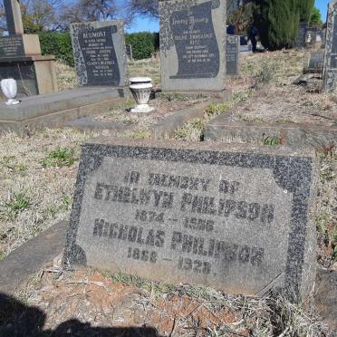 PHILIPSON Nicholas 1868-1928 &amp; Ethelwyn 1874-1956