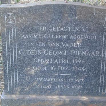 PIENAAR Gideon George 1892-1944