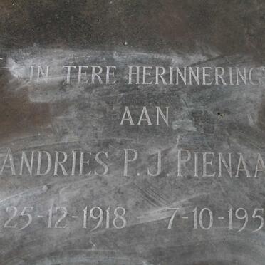 PIENAAR Andries P.J. 1918-1958