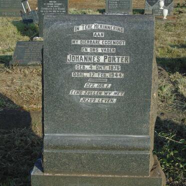 PORTER Johannes 1876-1944