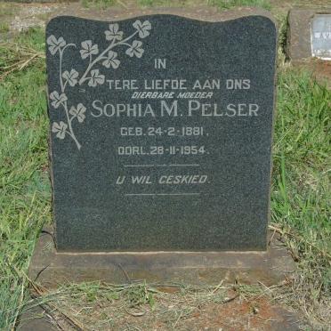 PELSER Sophia M. 1881-1954