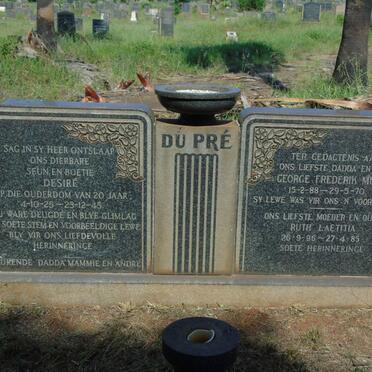 PRE George Frederik Muller, du 1888-1970 & Ruth Laetitia 1896-1985 :: PRE Desire, du 1925-1945