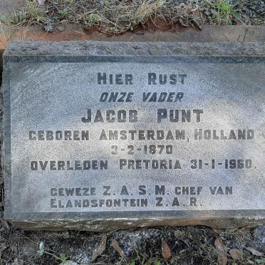 PUNT Jacob 1870-1960