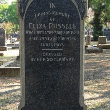 RUSSELL Eliza -1925