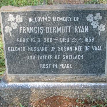 RYAN Francis Dermott 1908-1959