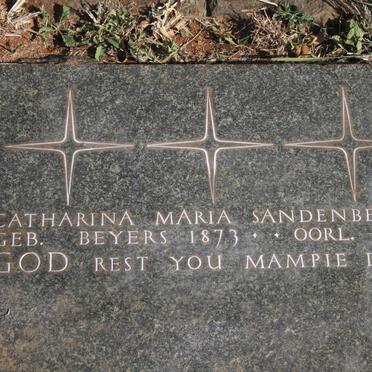 SANDENBERGH Catharina Maria nee BEYERS 1873-1944