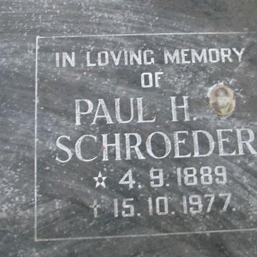 SCHROEDER Paul H. 1889-1977