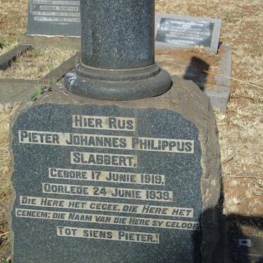 SLABBERT Pieter Johannes Philippus 1919-1939 