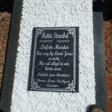 STROEBEL Harold Dennis 1951-1992 &amp; Hettie 1952-2018