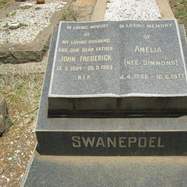 SWANEPOEL John Frederick 1884-1953 & Amelia SIMMONS 1886-1977