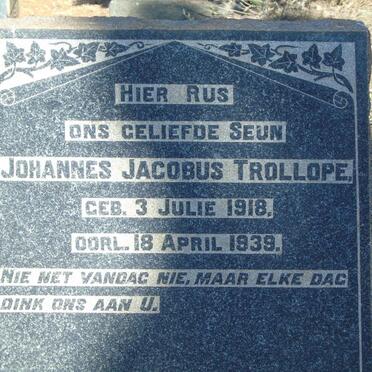 TROLLOPE Johannes Jacobus 1918-1939