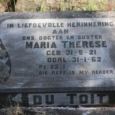 TOIT Maria Therese, du 1921-1962