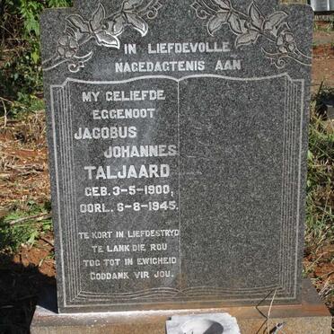 TALJAARD Jacobus Johannes 1900-1945