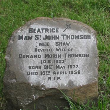 THOMSON Beatrice Maw St. John nee SHAW 1877-1956