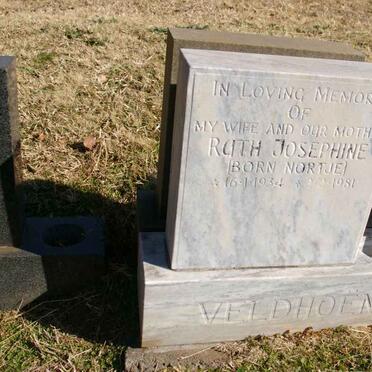 VELDHOEN Ruth Josephine nee NORTJE 1934-1981