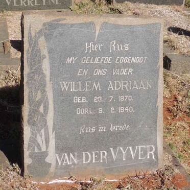 VYVER Willem Adriaan, van der 1870-1940