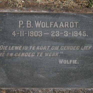 WOLFAARDT P.B. 1903-1945