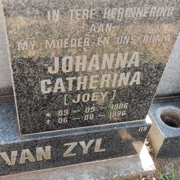 ZYL Johanna Catherina, van 1906-1996