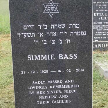 BASS Simmie 1929-2014