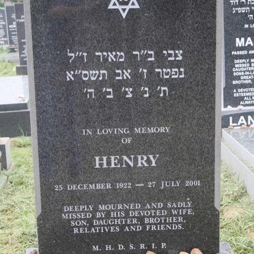 HARRIS Henry 1922-2001