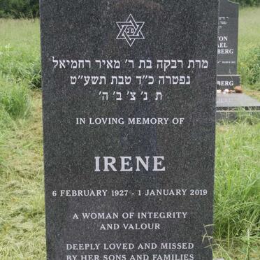 HURWITZ Irene 1927-2019