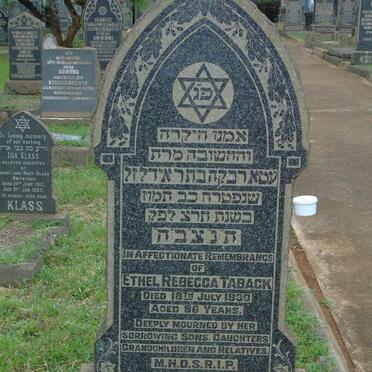 TABACK Ethel Rebecca -1930