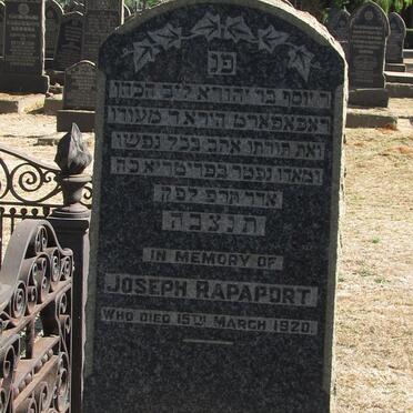 RAPAPORT Joseph -1920