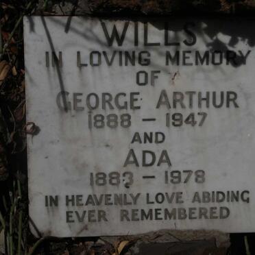 WILLS George Arthur 1888-1947 & Ada 1883-1978