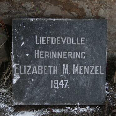 MENZEL Elizabeth M. -1947