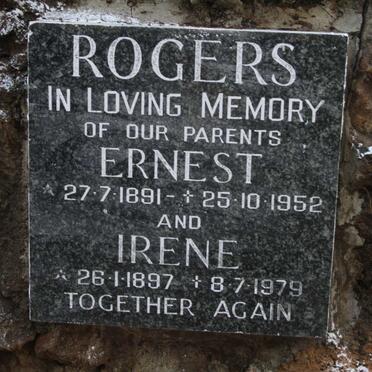 ROGERS Ernest 1891-1952 & Irene 1897-1979