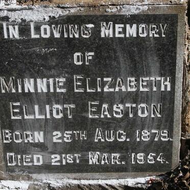EASTON Minnie Elizabeth Elliot 1879-1954