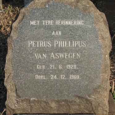 ASWEGEN Petrus Phillipus, van 1920-1960 & Johanna Cecilia 1930-1981