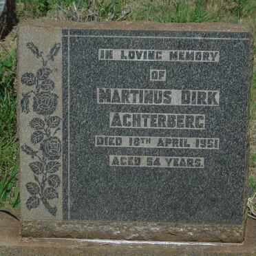 ACHTERBERG Martinus Dirk -1951