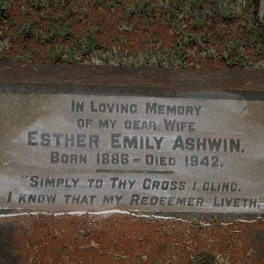 ASHWIN Esther Emily 1886-1942