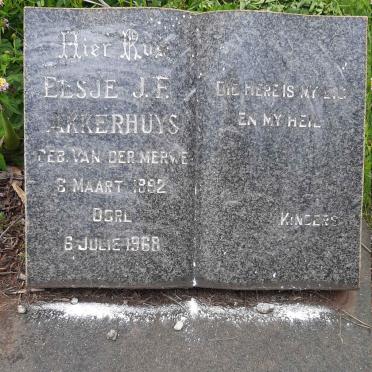 AKKERHUYS Willem 1883-1959 &amp; Elsje J.F. VAN DER MERWE 1892-1968