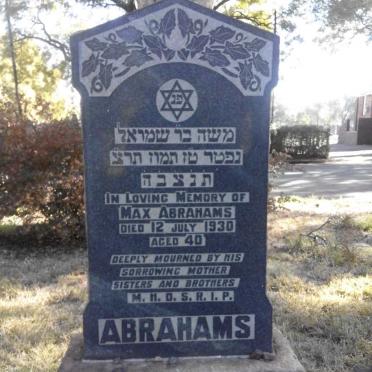 ABRAHAMS Max -1930