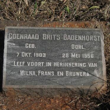 BADENHORST Coenraad Brits 1903-1956