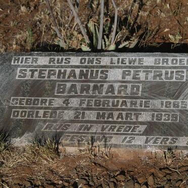 BARNARD Stephanus Petrus 1885-1939