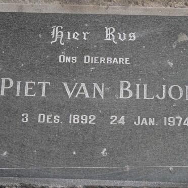 BILJON Piet, van 1892-1974