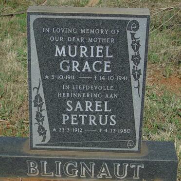 BLIGNAUT Sarel Petrus 1912-1982 & Muriel Grace 1911-1941 