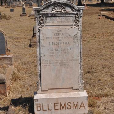 BLOEMSMA Ziska 190?-1924