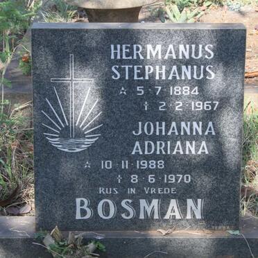 BOSMAN Hermanus Stephanus 1884-1967 & Johanna Adriana 1888-1970
