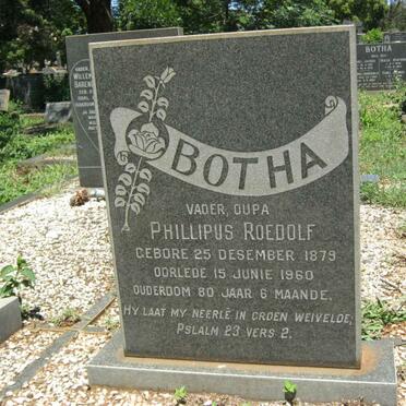 BOTHA Phillipus Roedolf 1879-1960