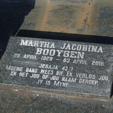 BOOYSEN Martha Jacobina 1929-2015