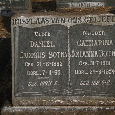 BOTHA Daniel Jacobus 1892-1965 & Catharina Johanna 1901-1954