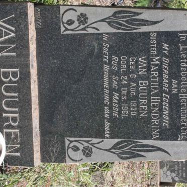 BUUREN Martha Hendrina, van 1930-1961